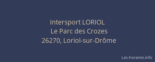 Intersport LORIOL