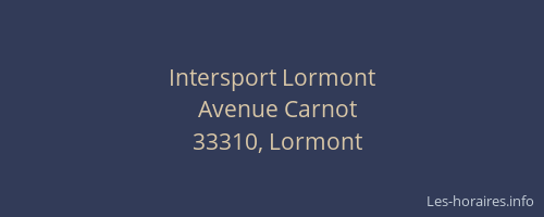 Intersport Lormont