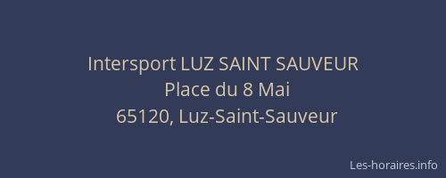 Intersport LUZ SAINT SAUVEUR