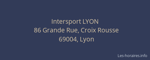 Intersport LYON