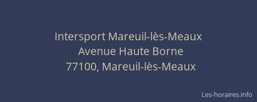 Intersport Mareuil-lès-Meaux