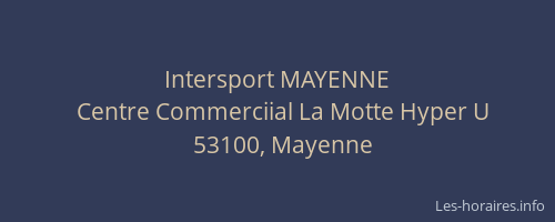 Intersport MAYENNE