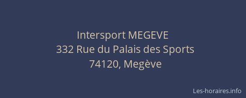 Intersport MEGEVE