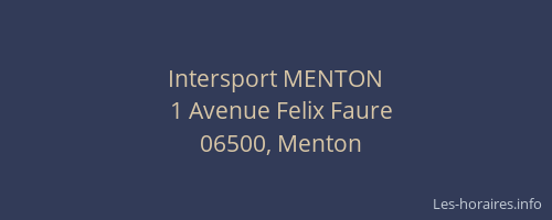 Intersport MENTON