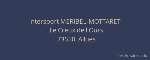Intersport MERIBEL-MOTTARET