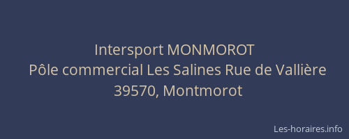 Intersport MONMOROT