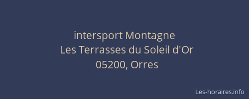 intersport Montagne
