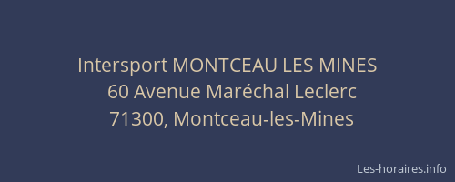 Intersport MONTCEAU LES MINES