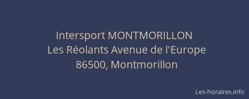 Intersport MONTMORILLON