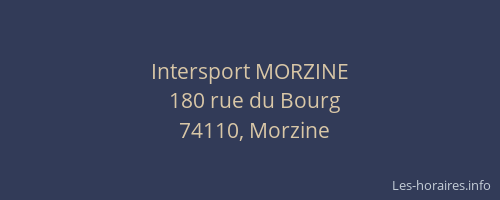 Intersport MORZINE