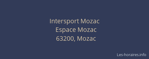 Intersport Mozac