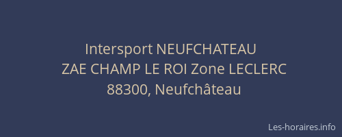 Intersport NEUFCHATEAU