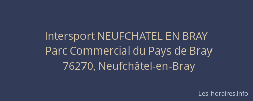 Intersport NEUFCHATEL EN BRAY