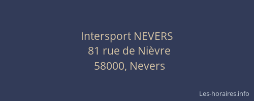 Intersport NEVERS