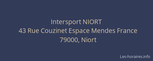 Intersport NIORT