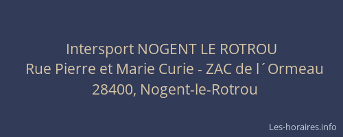 Intersport NOGENT LE ROTROU