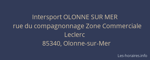 Intersport OLONNE SUR MER