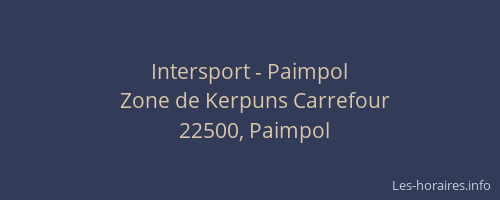 Intersport - Paimpol
