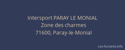 Intersport PARAY LE MONIAL