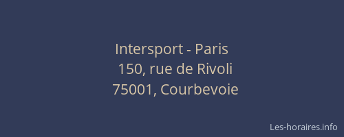 Intersport - Paris
