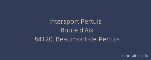 Intersport Pertuis