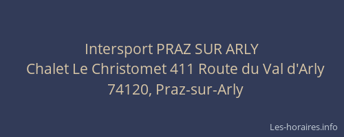 Intersport PRAZ SUR ARLY