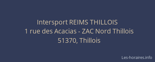 Intersport REIMS THILLOIS