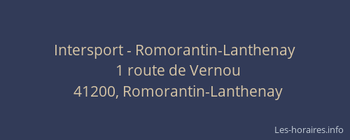 Intersport - Romorantin-Lanthenay