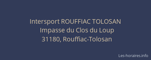 Intersport ROUFFIAC TOLOSAN