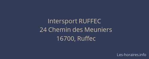 Intersport RUFFEC