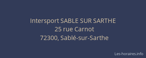 Intersport SABLE SUR SARTHE