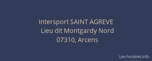 Intersport SAINT AGREVE