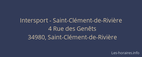 Intersport - Saint-Clément-de-Rivière