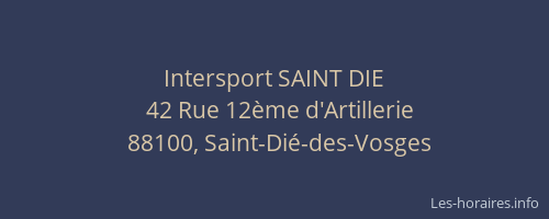 Intersport SAINT DIE