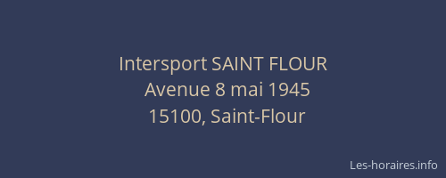 Intersport SAINT FLOUR