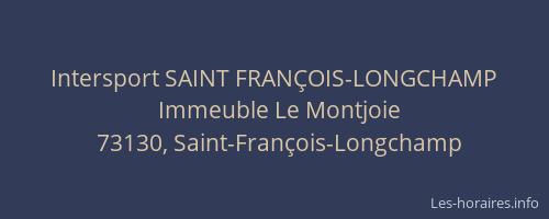 Intersport SAINT FRAN&Ccedil;OIS-LONGCHAMP