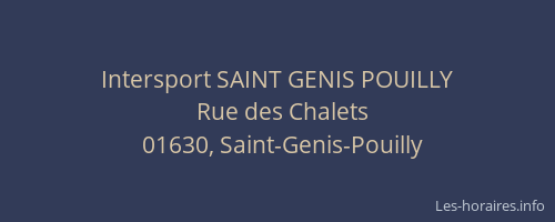 Intersport SAINT GENIS POUILLY