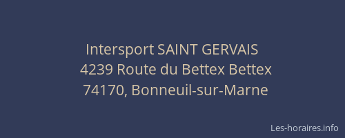 Intersport SAINT GERVAIS