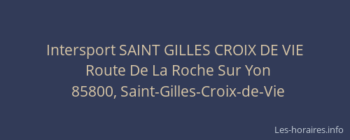 Intersport SAINT GILLES CROIX DE VIE