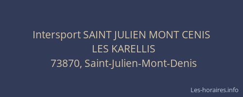 Intersport SAINT JULIEN MONT CENIS