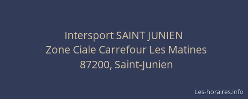 Intersport SAINT JUNIEN