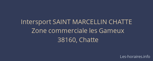Intersport SAINT MARCELLIN CHATTE