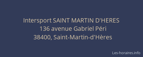 Intersport SAINT MARTIN D'HERES