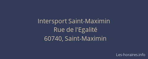Intersport Saint-Maximin