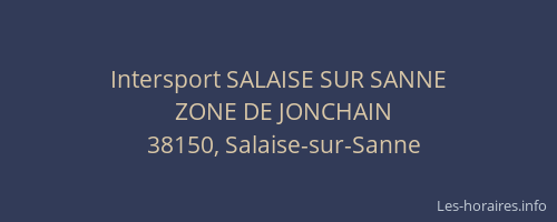Intersport SALAISE SUR SANNE