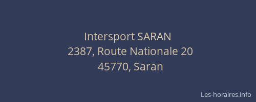 Intersport SARAN