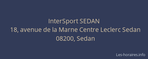 InterSport SEDAN