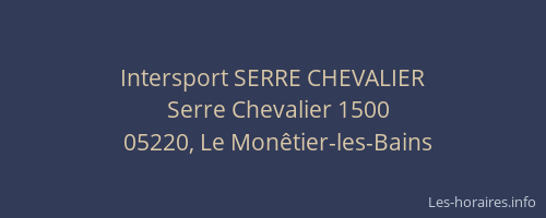 Intersport SERRE CHEVALIER