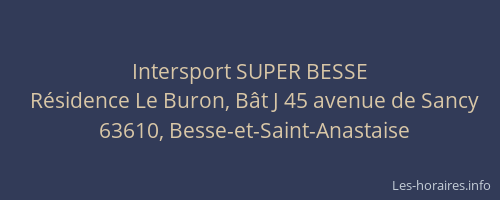 Intersport SUPER BESSE