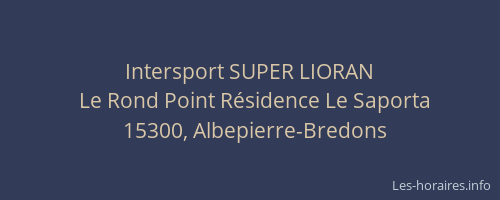 Intersport SUPER LIORAN